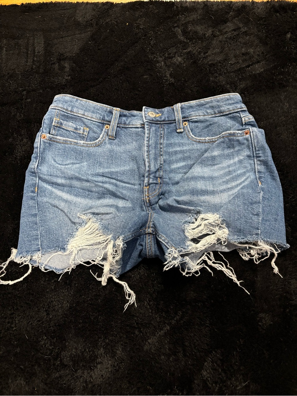 Old Navy Light Blue Distressed Denim Cutoff Shorts